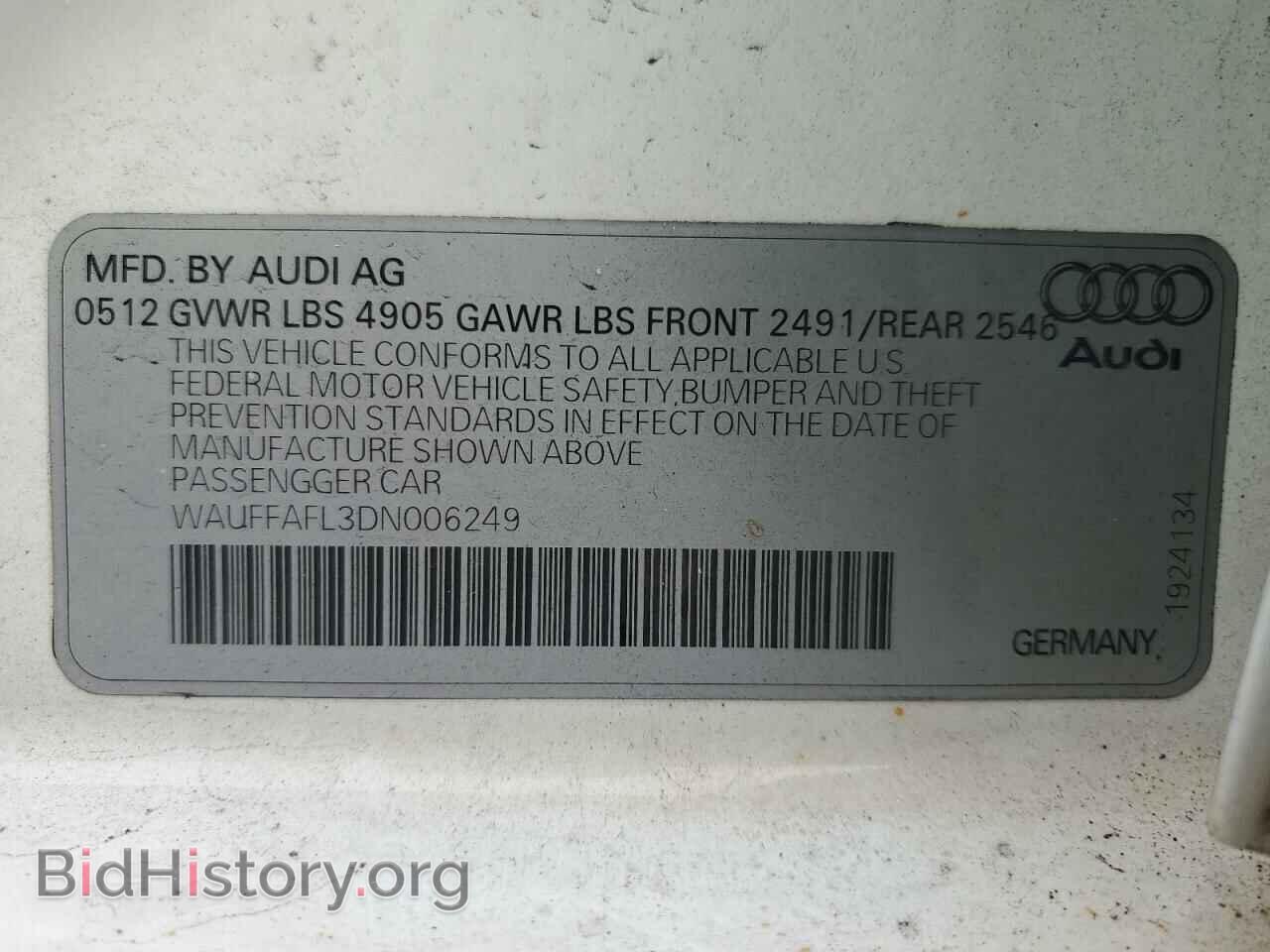 2013 AUDI A4 - VIN: WAUFFAFL3DN006249 - Photo 12