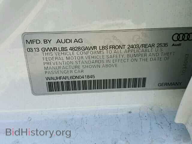 2013 AUDI A4 - VIN: WAUHFAFL6DN041845 - Фото 10