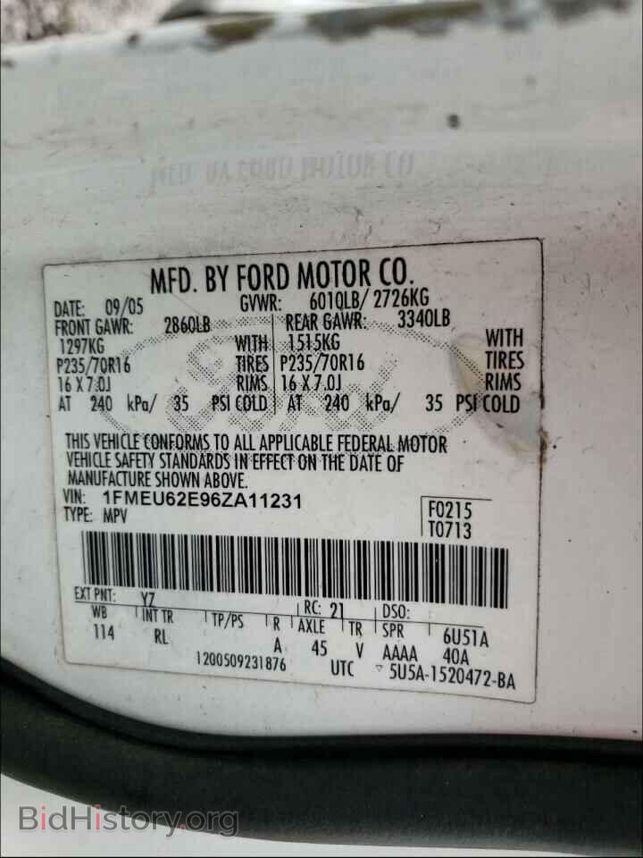 2006 FORD EXPLORER - VIN: 1FMEU62E96ZA11231 - Photo 10