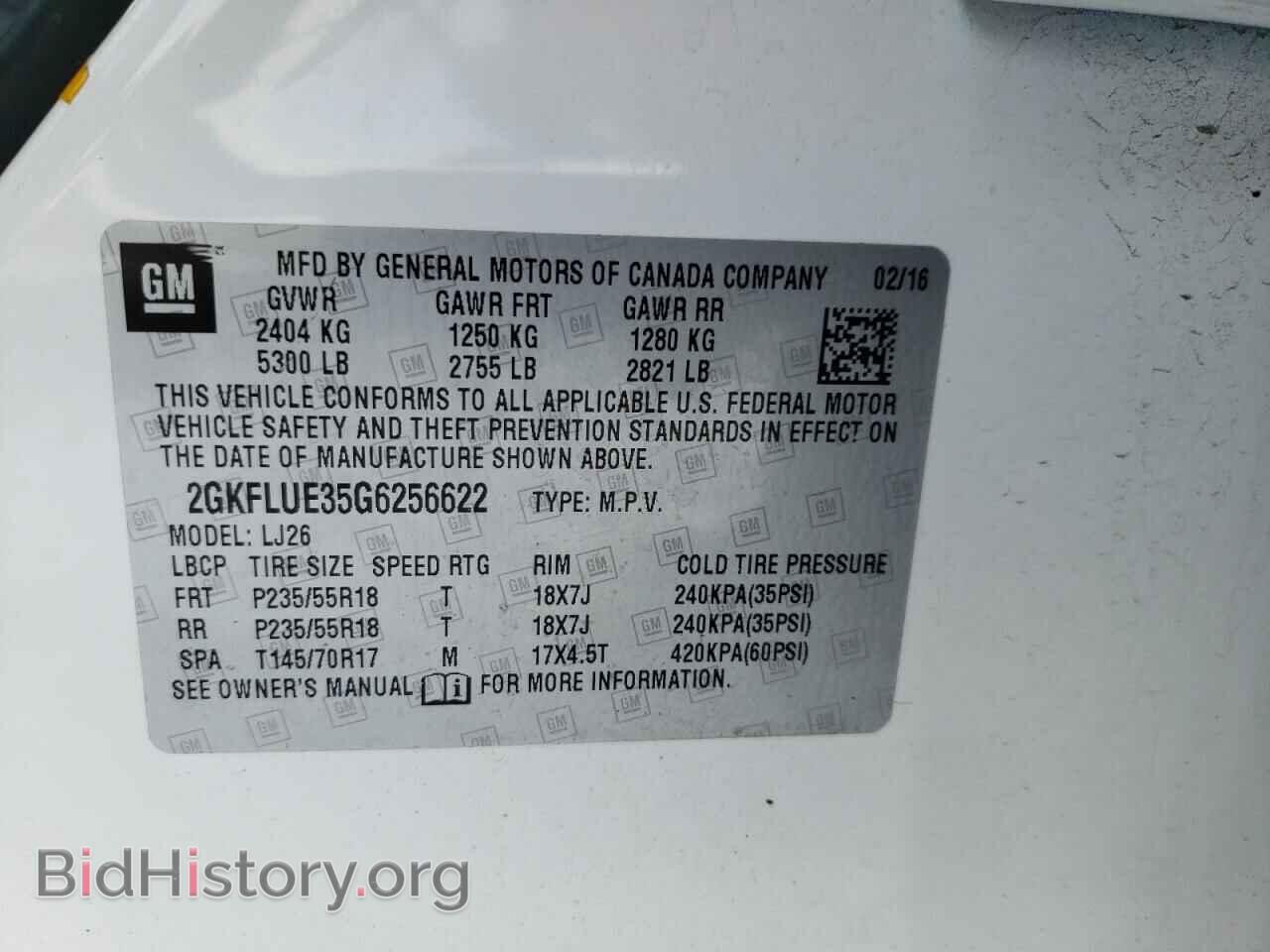 2016 GMC TERRAIN - VIN: 2GKFLUE35G6256622 - Фото 10