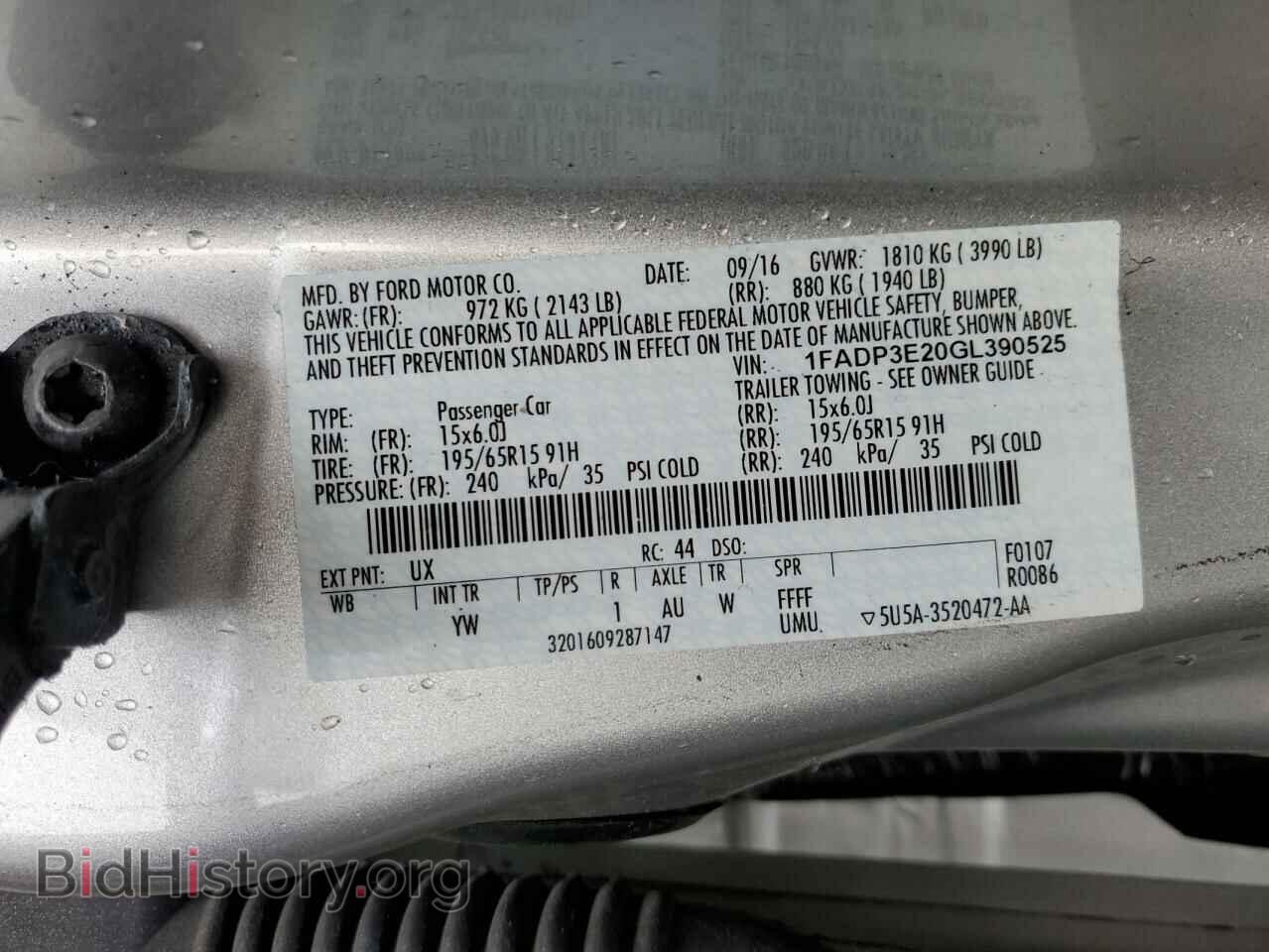 2016 FORD FOCUS - VIN: 1FADP3E20GL390525 - Photo 12