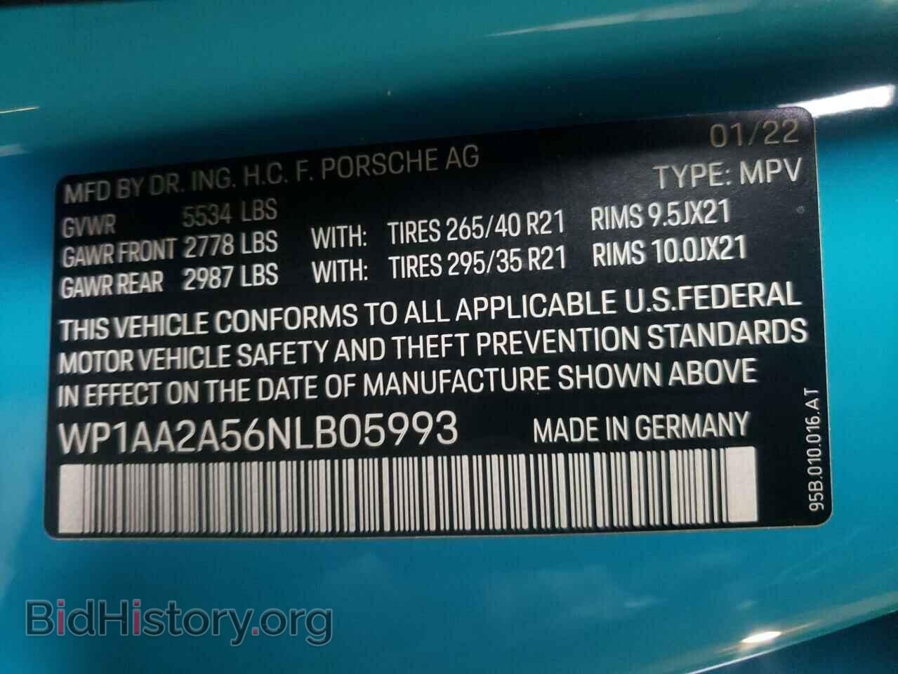 2022 PORSCHE MACAN - VIN: WP1AA2A56NLB05993 - Фото 13