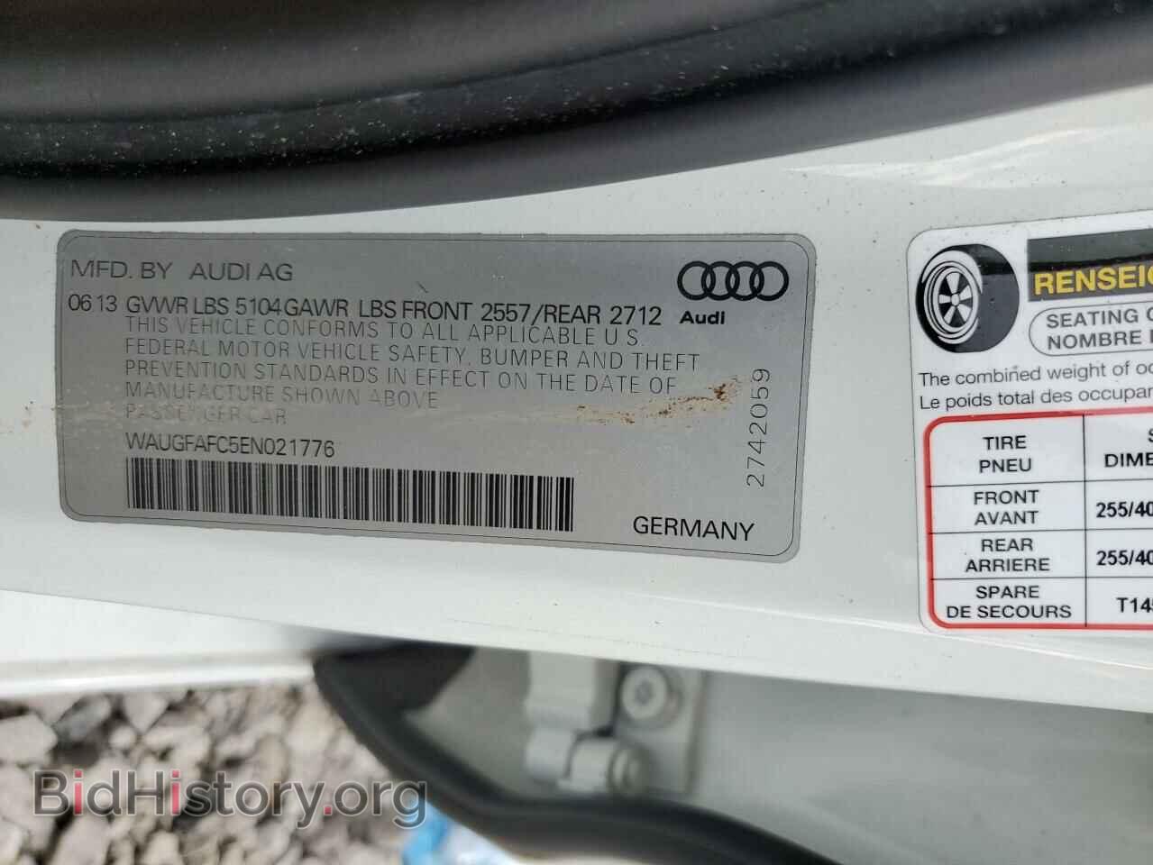 2014 AUDI A6 - VIN: WAUGFAFC5EN021776 - Фото 13