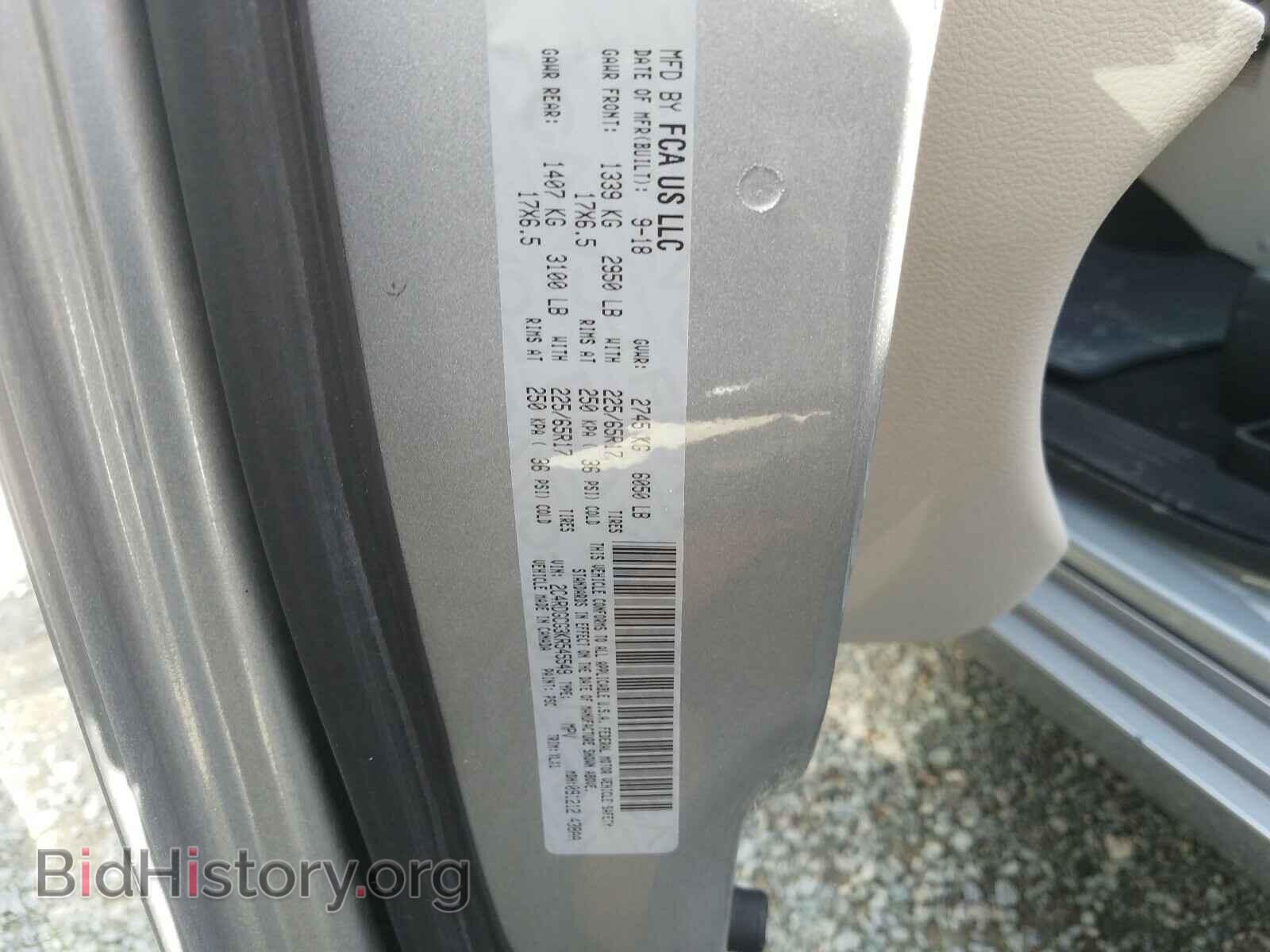 2019 DODGE CARAVAN - VIN: 2C4RDGCG3KR545549 - Фото 10