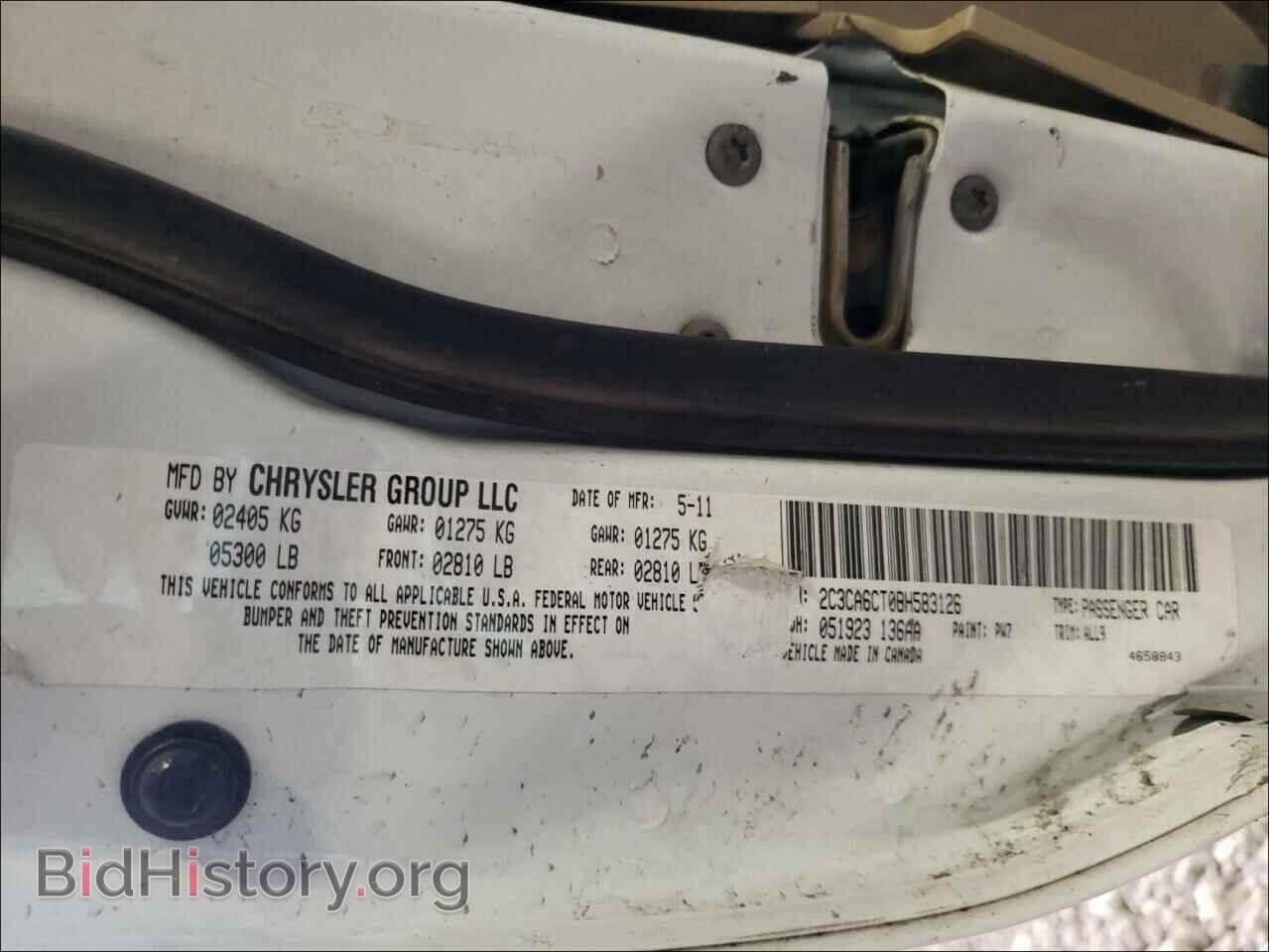 2011 CHRYSLER 300 - VIN: 2C3CA6CT0BH583126 - Фото 10