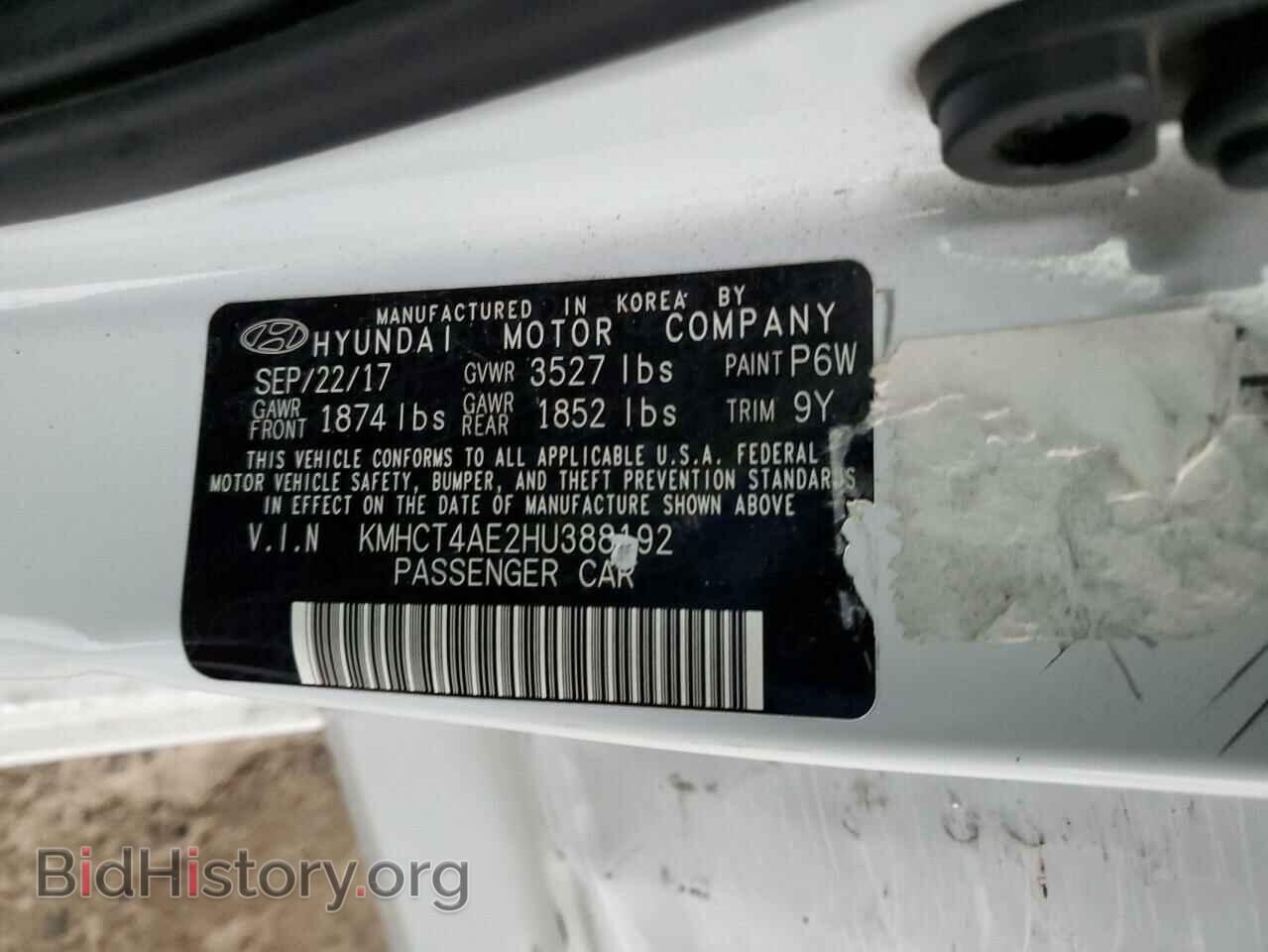 2017 HYUNDAI ACCENT - VIN: KMHCT4AE2HU388192 - Фото 12