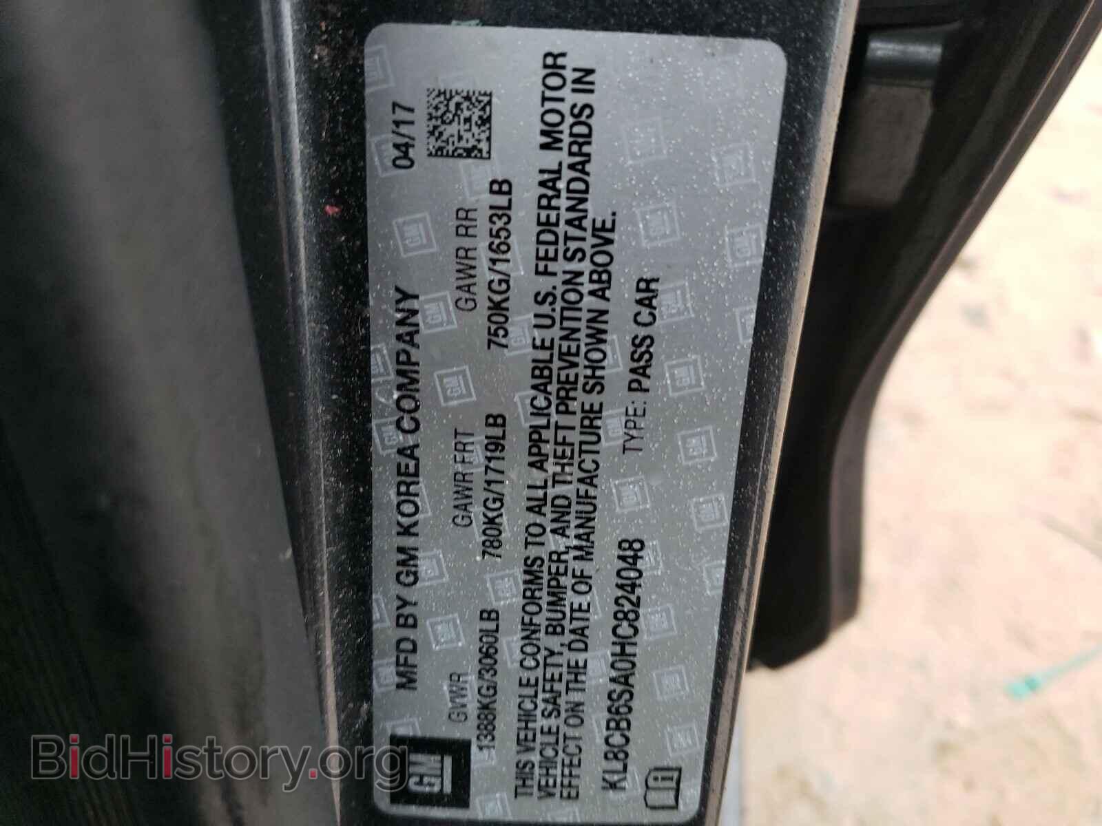 2017 CHEVROLET SPARK - VIN: KL8CB6SA0HC824048 - Фото 10