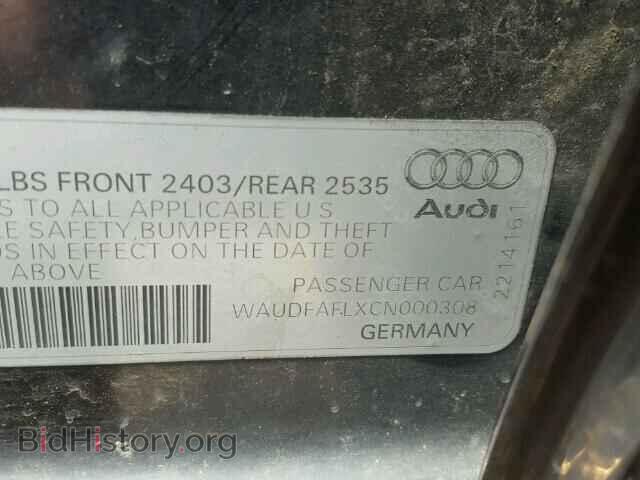 2012 AUDI A4 - VIN: WAUDFAFLXCN000308 - Фото 10