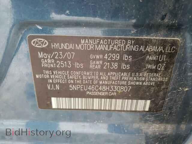 2008 HYUNDAI SONATA - VIN: 5NPEU46C48H330807 - Фото 10
