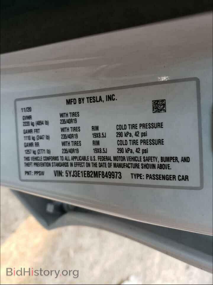 2021 TESLA MODEL 3 - VIN: 5YJ3E1EB2MF849973 - Photo 10