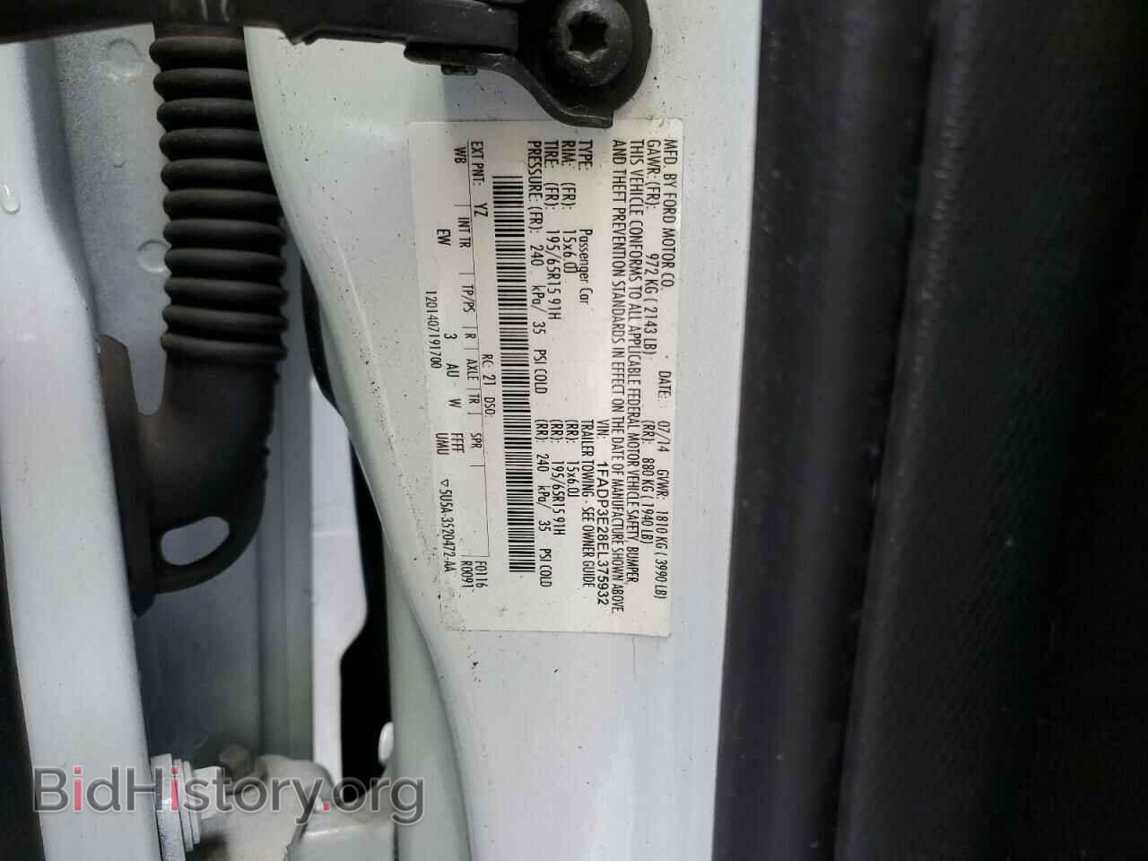 2014 FORD FOCUS - VIN: 1FADP3E28EL375932 - Фото 12
