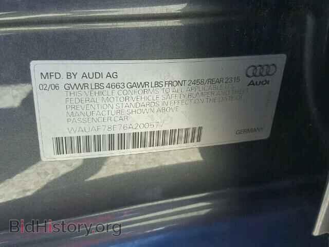 2006 AUDI A4 - VIN: WAUAF78E76A200577 - Photo 10