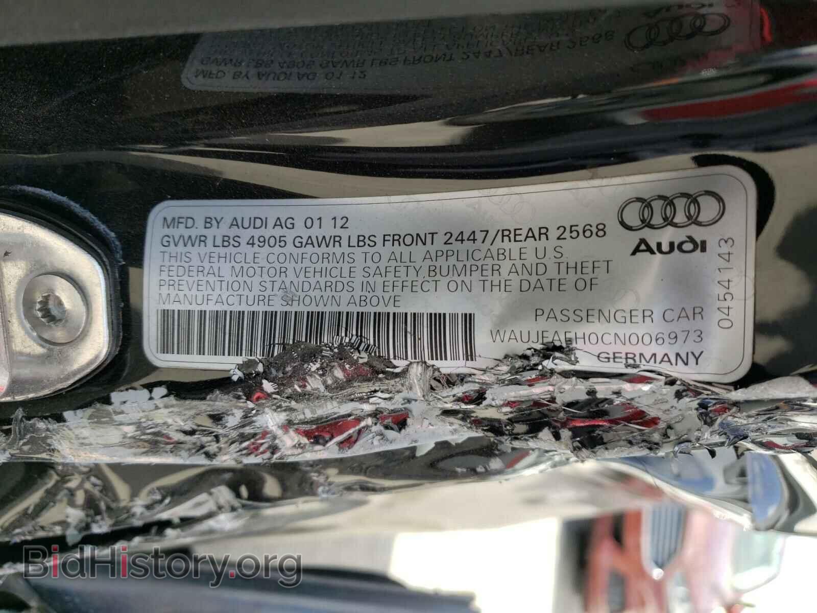 2012 AUDI A5 - VIN: WAUJFAFH0CN006973 - Фото 10