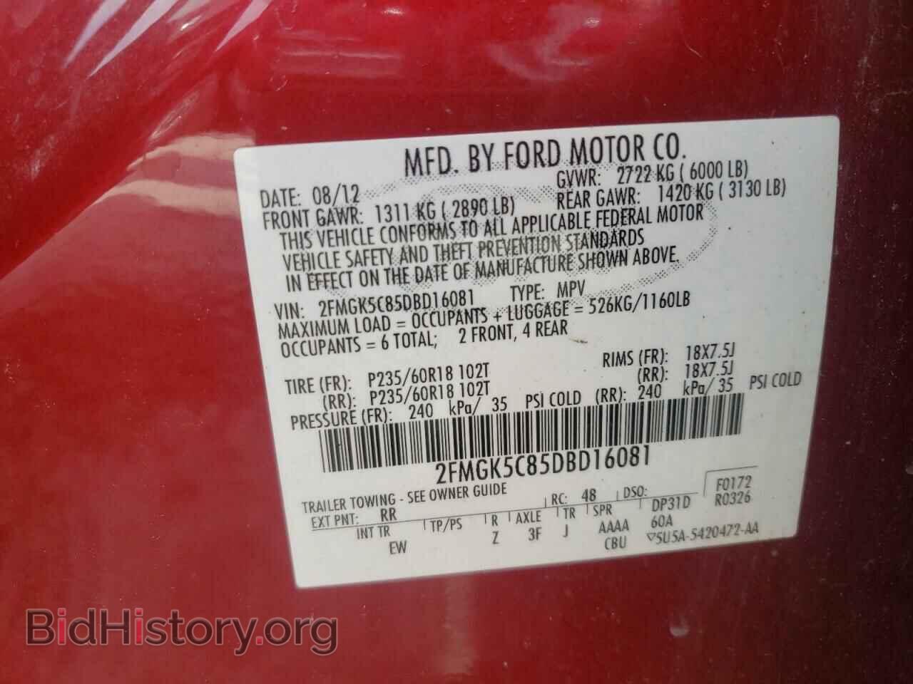 2013 FORD FLEX - VIN: 2FMGK5C85DBD16081 - Photo 10