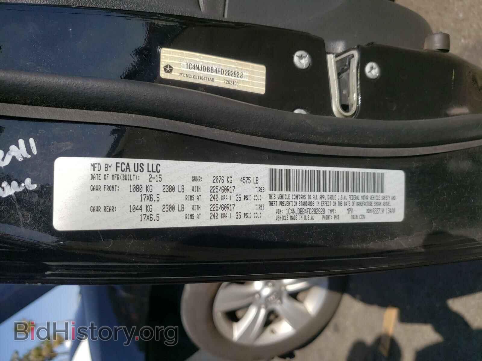 2015 JEEP COMPASS - VIN: 1C4NJDBB4FD282928 - Photo 10