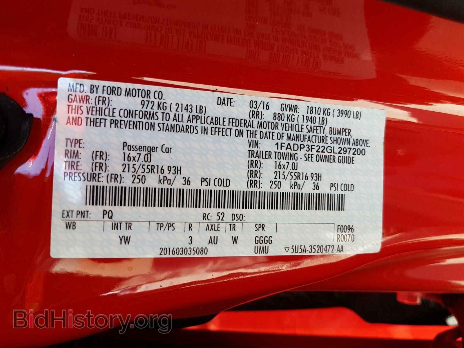2016 FORD FOCUS - VIN: 1FADP3F22GL297200 - Photo 10