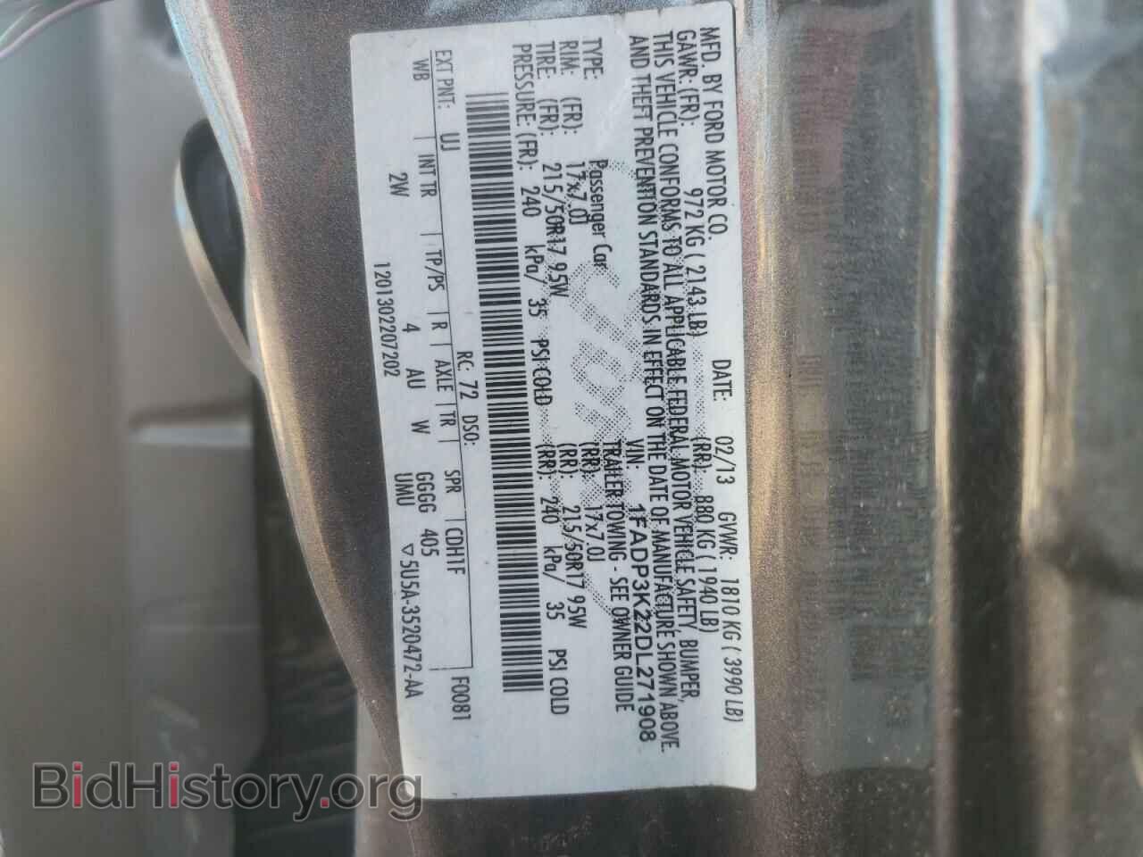 2013 FORD FOCUS - VIN: 1FADP3K22DL271908 - Photo 10