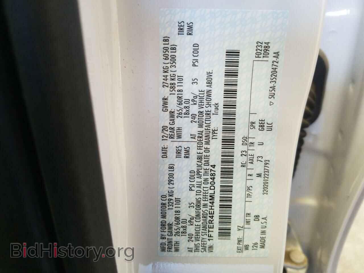 2021 FORD RANGER - VIN: 1FTER4EH4MLD04874 - Фото 10