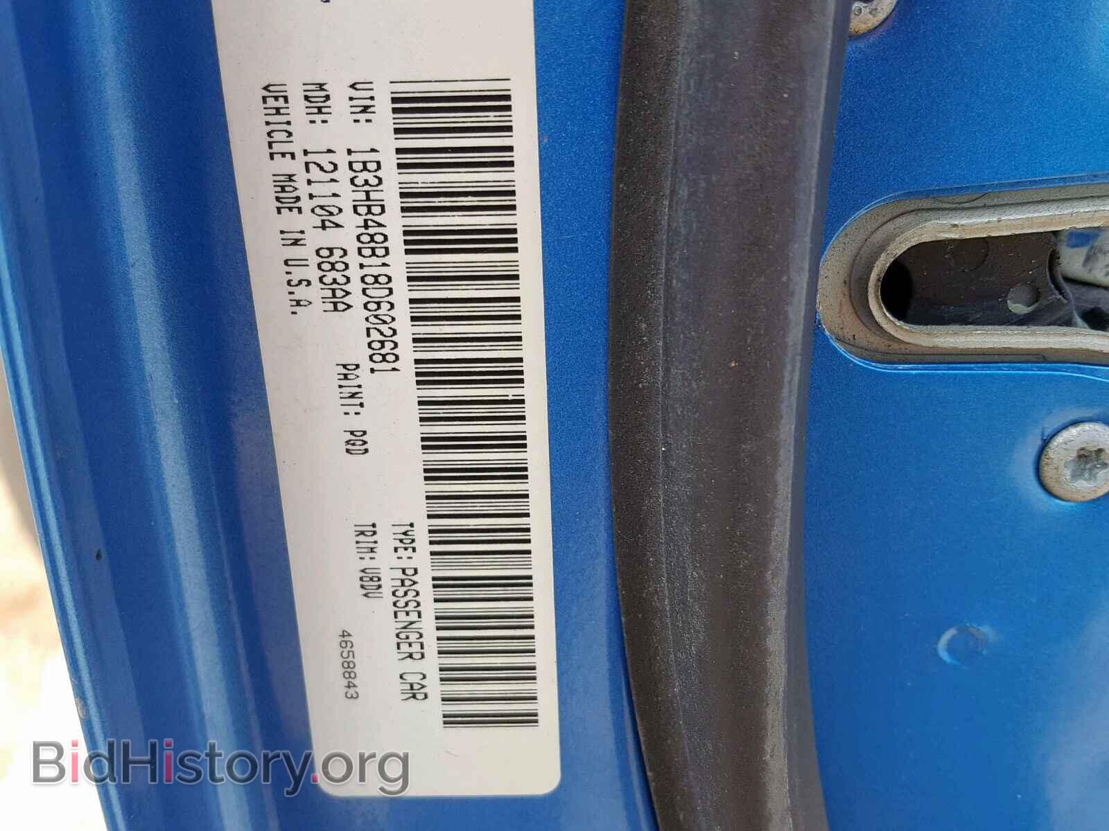 2008 DODGE CALIBER - VIN: 1B3HB48B18D602681 - Photo 10