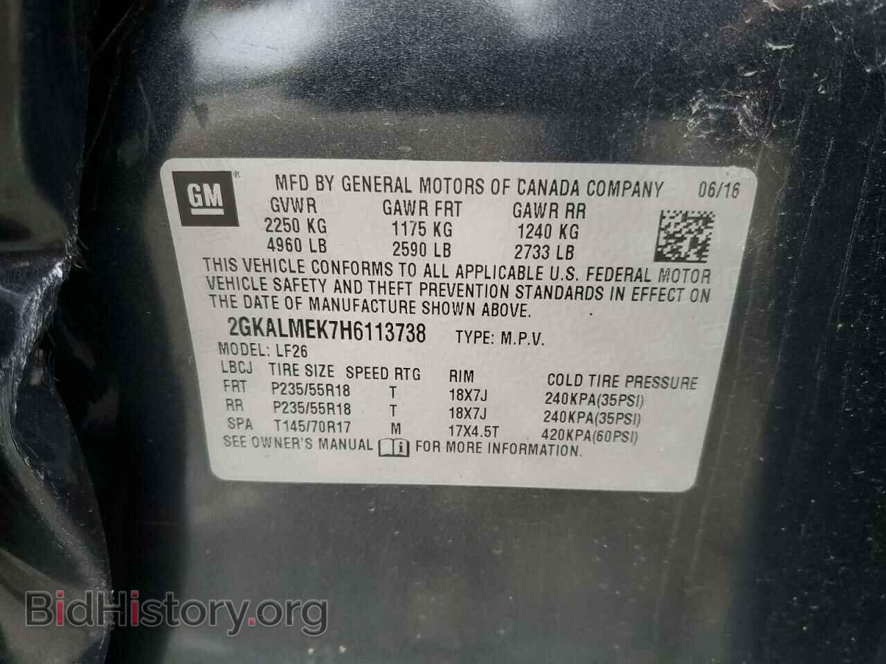 2017 GMC TERRAIN - VIN: 2GKALMEK7H6113738 - Фото 13