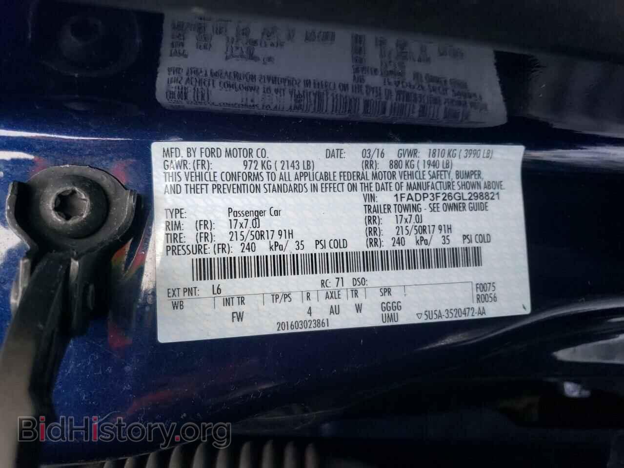 2016 FORD FOCUS - VIN: 1FADP3F26GL298821 - Photo 12
