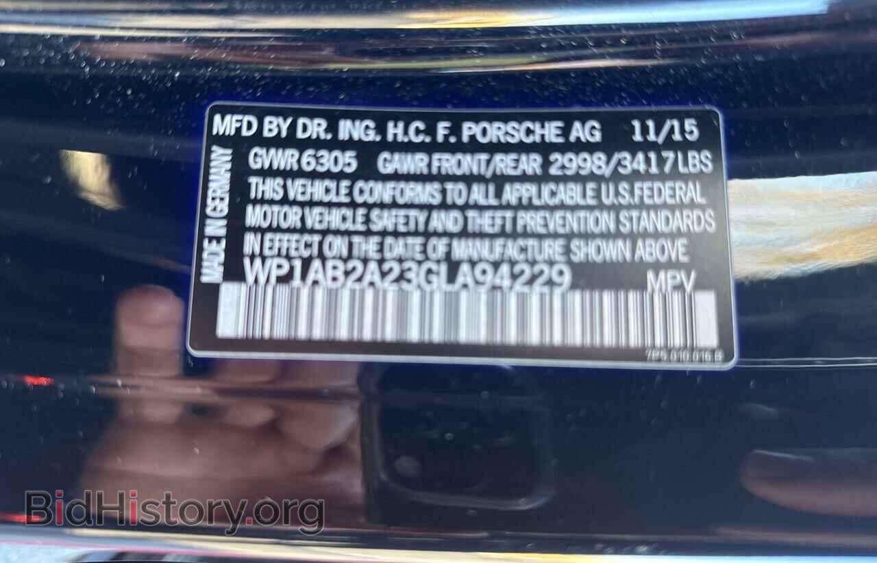 2016 PORSCHE CAYENNE - VIN: WP1AB2A23GLA94229 - Фото 10