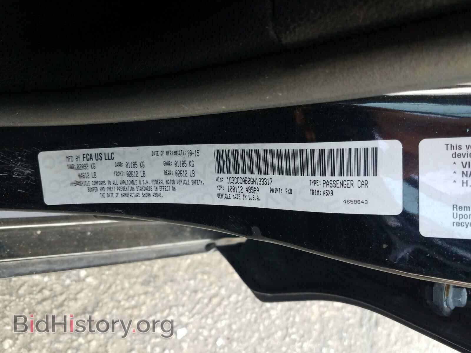 2016 CHRYSLER 200 - VIN: 1C3CCCAB2GN133317 - Фото 10