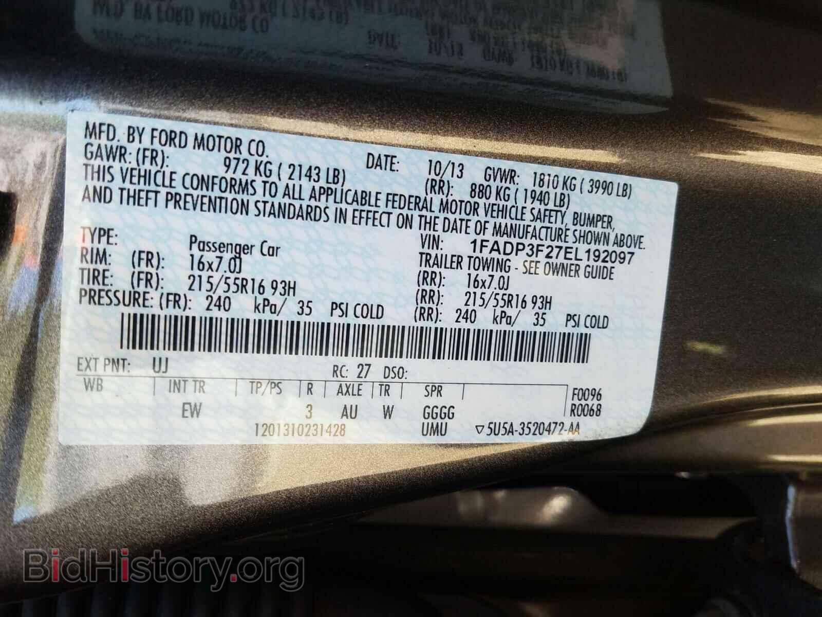 2014 FORD FOCUS - VIN: 1FADP3F27EL192097 - Photo 10