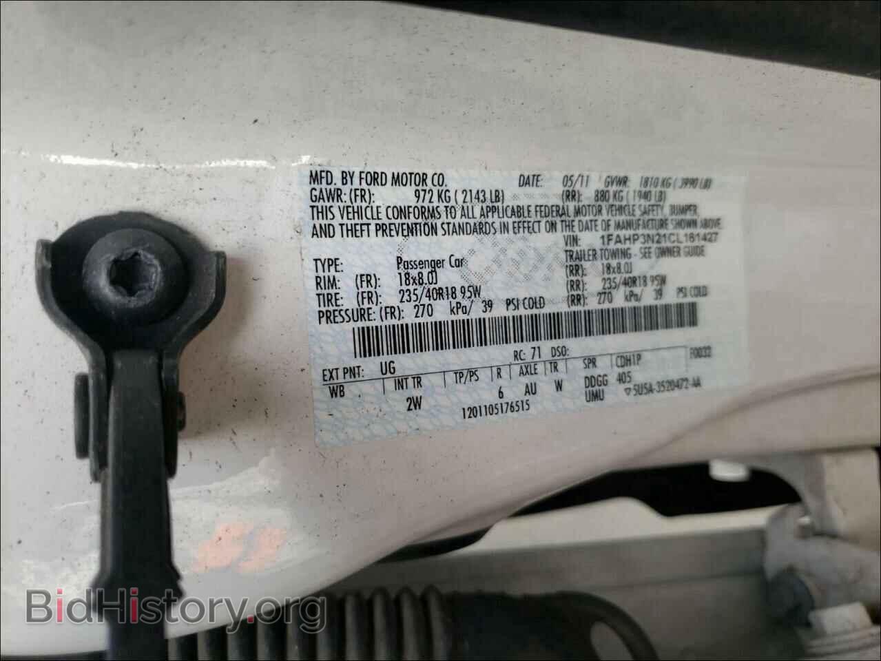 2012 FORD FOCUS - VIN: 1FAHP3N21CL161427 - Фото 10