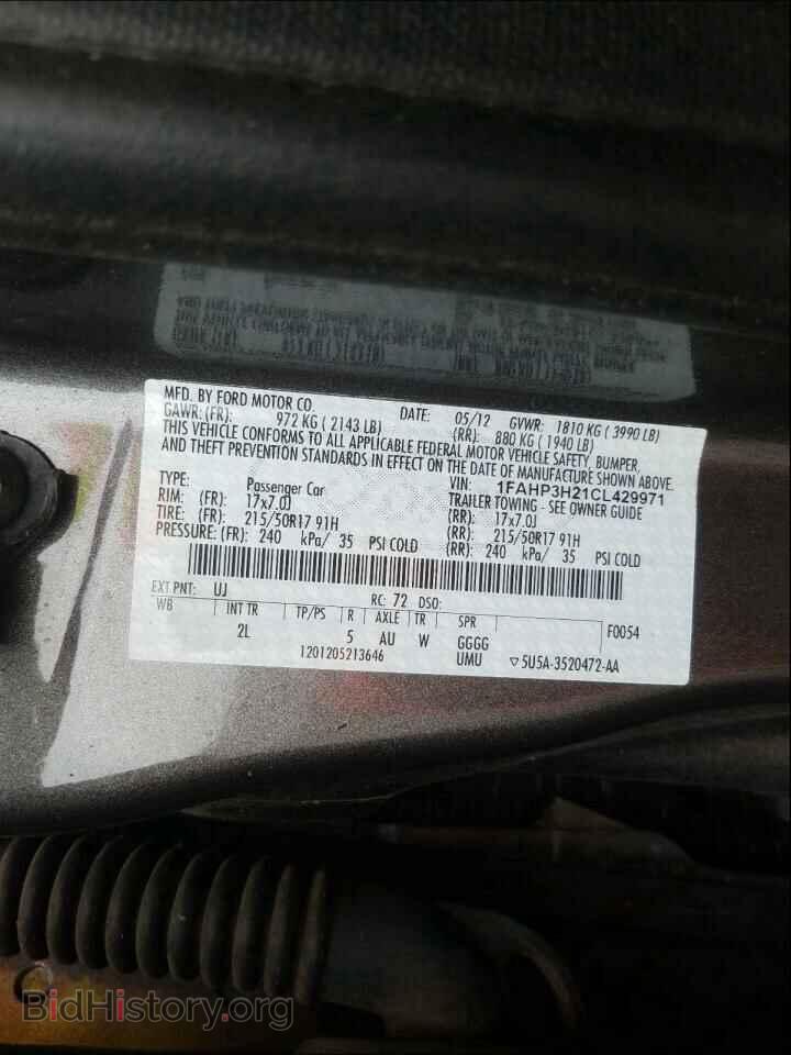2012 FORD FOCUS - VIN: 1FAHP3H21CL429971 - Фото 10