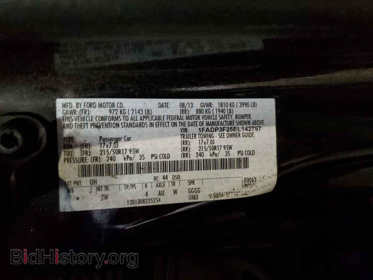 2014 FORD FOCUS - VIN: 1FADP3F25EL142797 - Фото 13