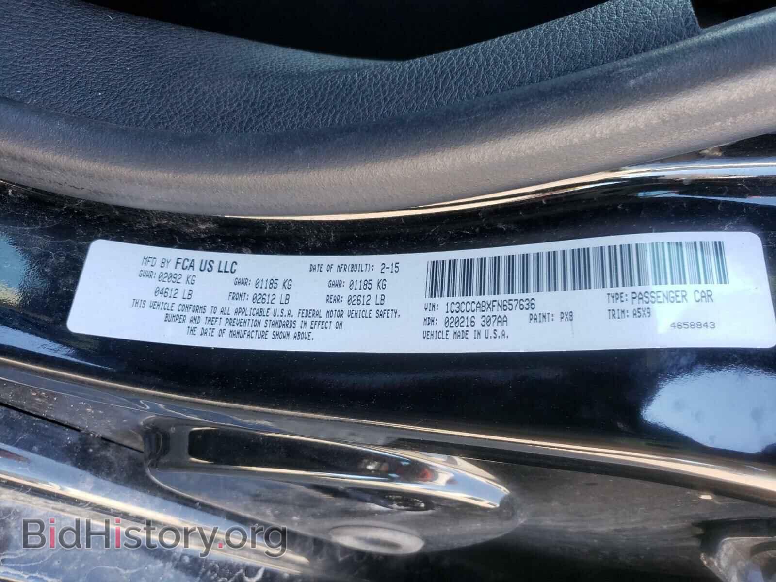 2015 CHRYSLER 200 - VIN: 1C3CCCABXFN657636 - Фото 10