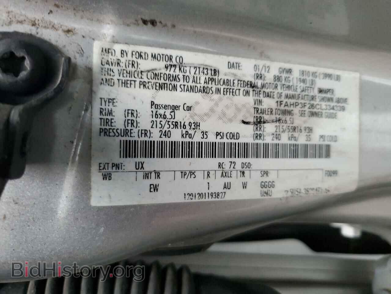 2012 FORD FOCUS - VIN: 1FAHP3F26CL334339 - Фото 12