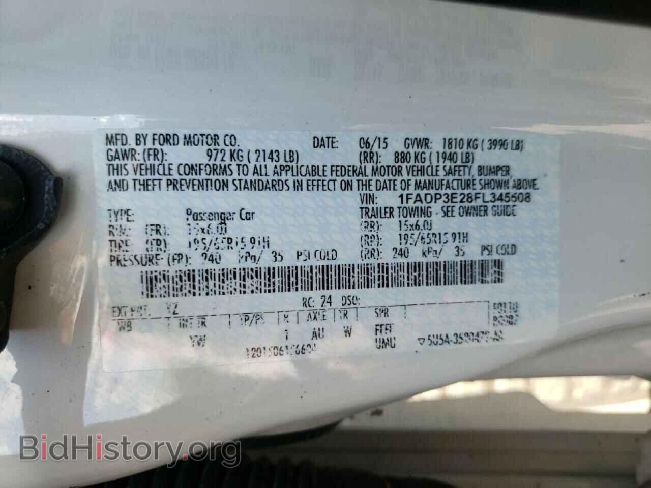 2015 FORD FOCUS - VIN: 1FADP3E28FL345508 - Фото 10