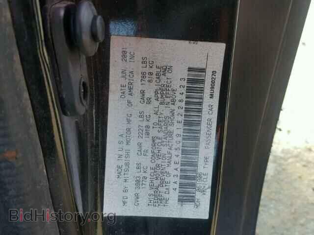 2001 MITSUBISHI ECLIPSE - VIN: 4A3AE45G91E228423 - Photo 10