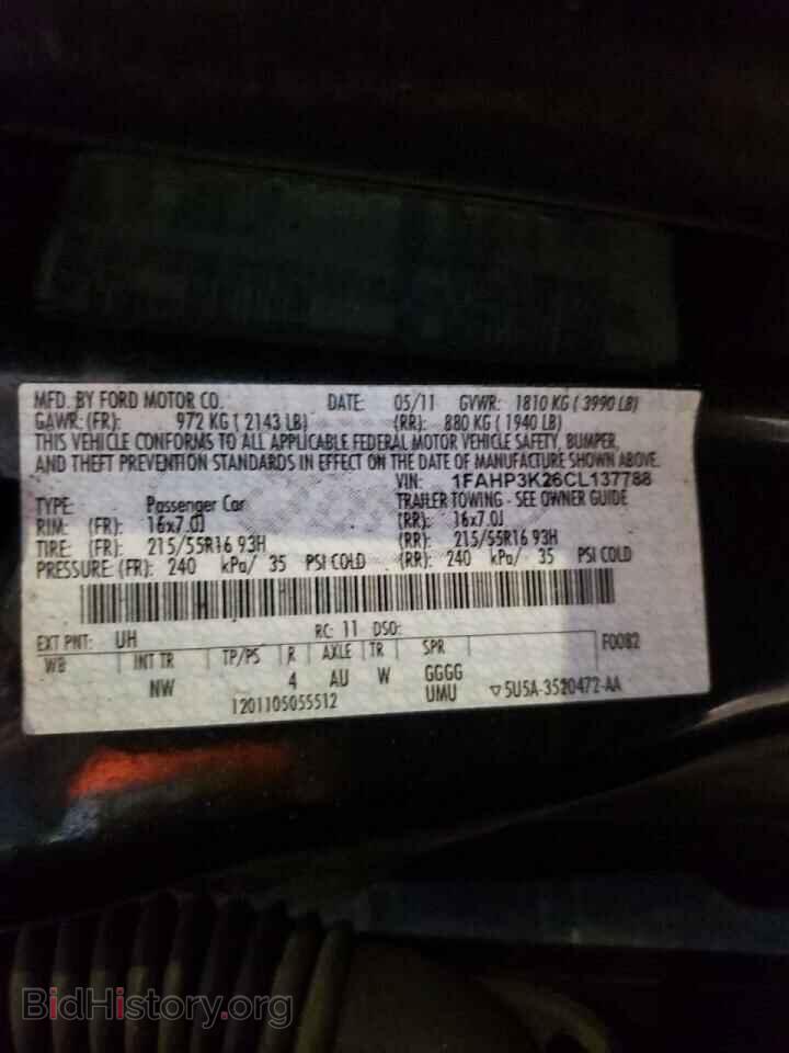 2012 FORD FOCUS - VIN: 1FAHP3K26CL137788 - Фото 10