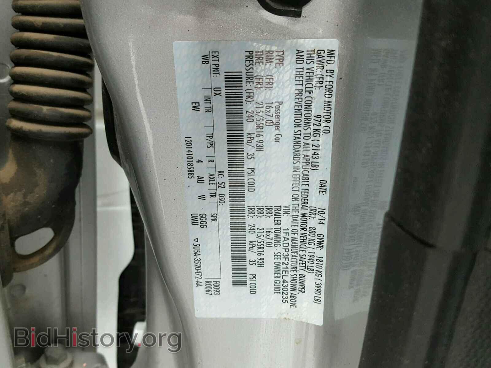 2014 FORD FOCUS - VIN: 1FADP3F21EL430235 - Photo 10