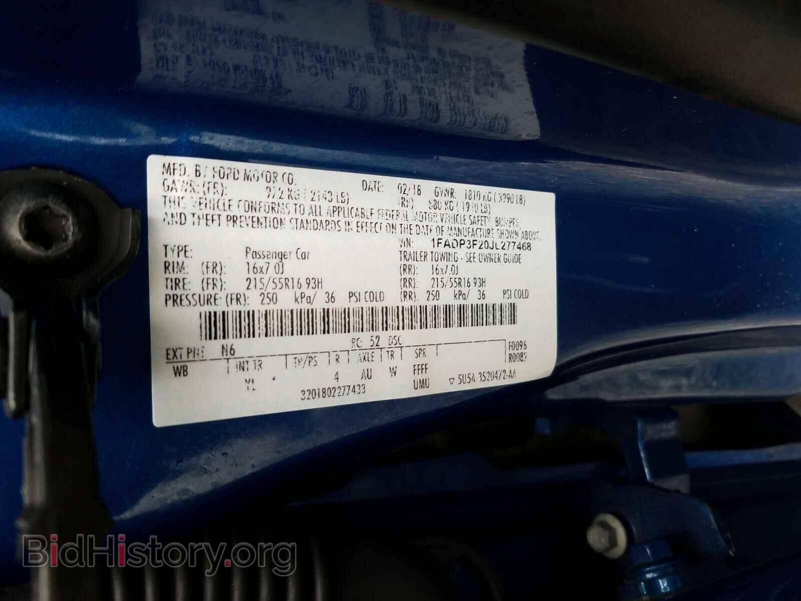 2018 FORD FOCUS - VIN: 1FADP3F20JL277468 - Фото 10