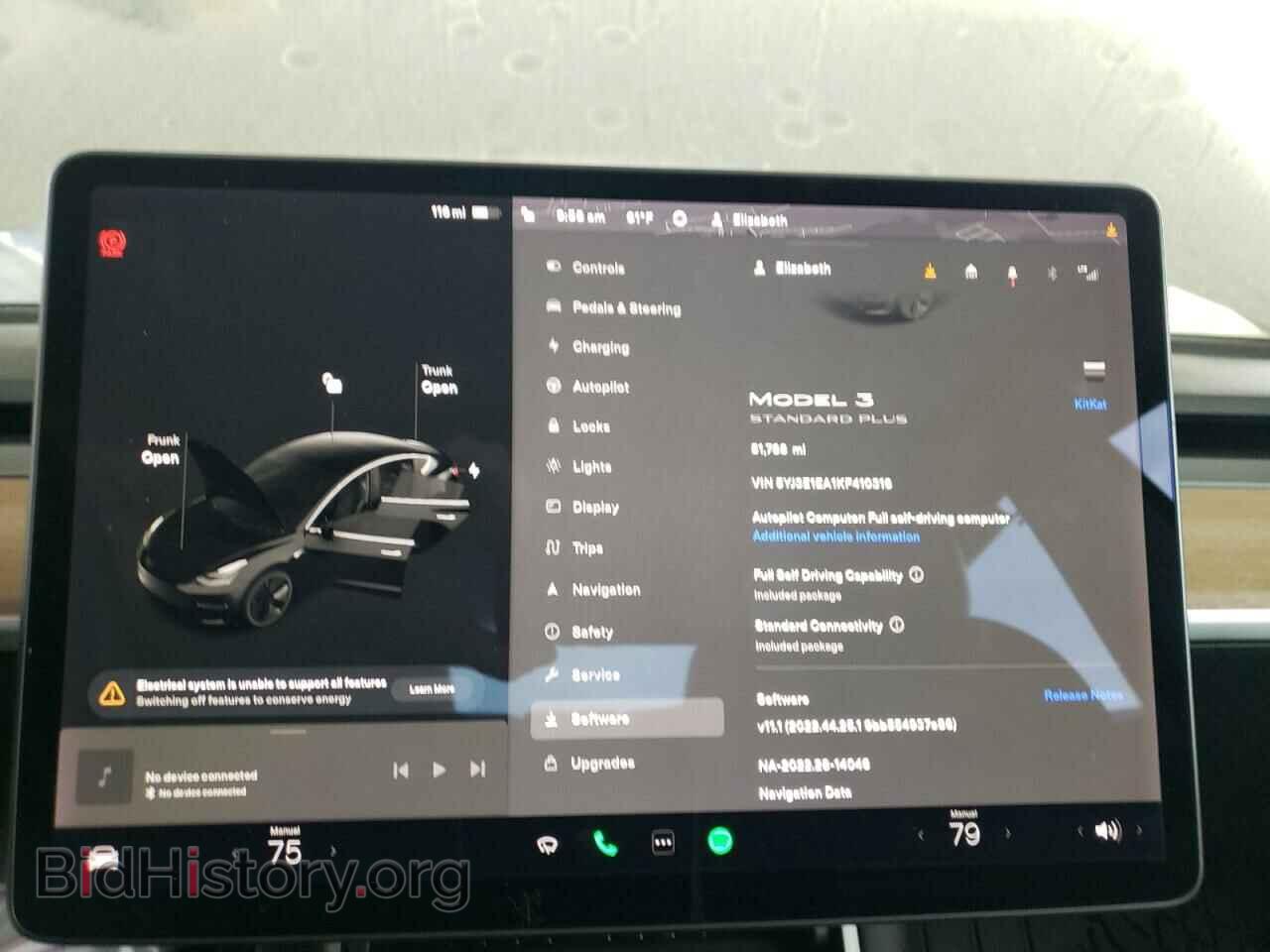2019 TESLA MODEL 3 - VIN: 5YJ3E1EA1KF410316 - Photo 9
