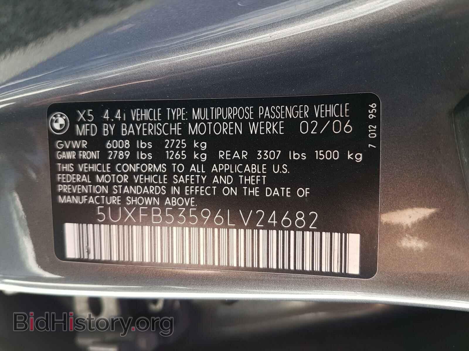 2006 BMW X5 - VIN: 5UXFB53596LV24682 - Фото 10
