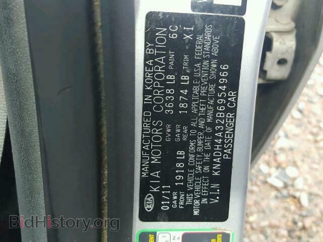 2011 KIA RIO BASE - VIN: KNADH4A32B6954966 - Фото 10