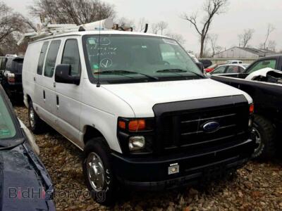 2010 Ford ECONOLINE, white — VIN 1FTNE2EL2ADA60135, Copart
