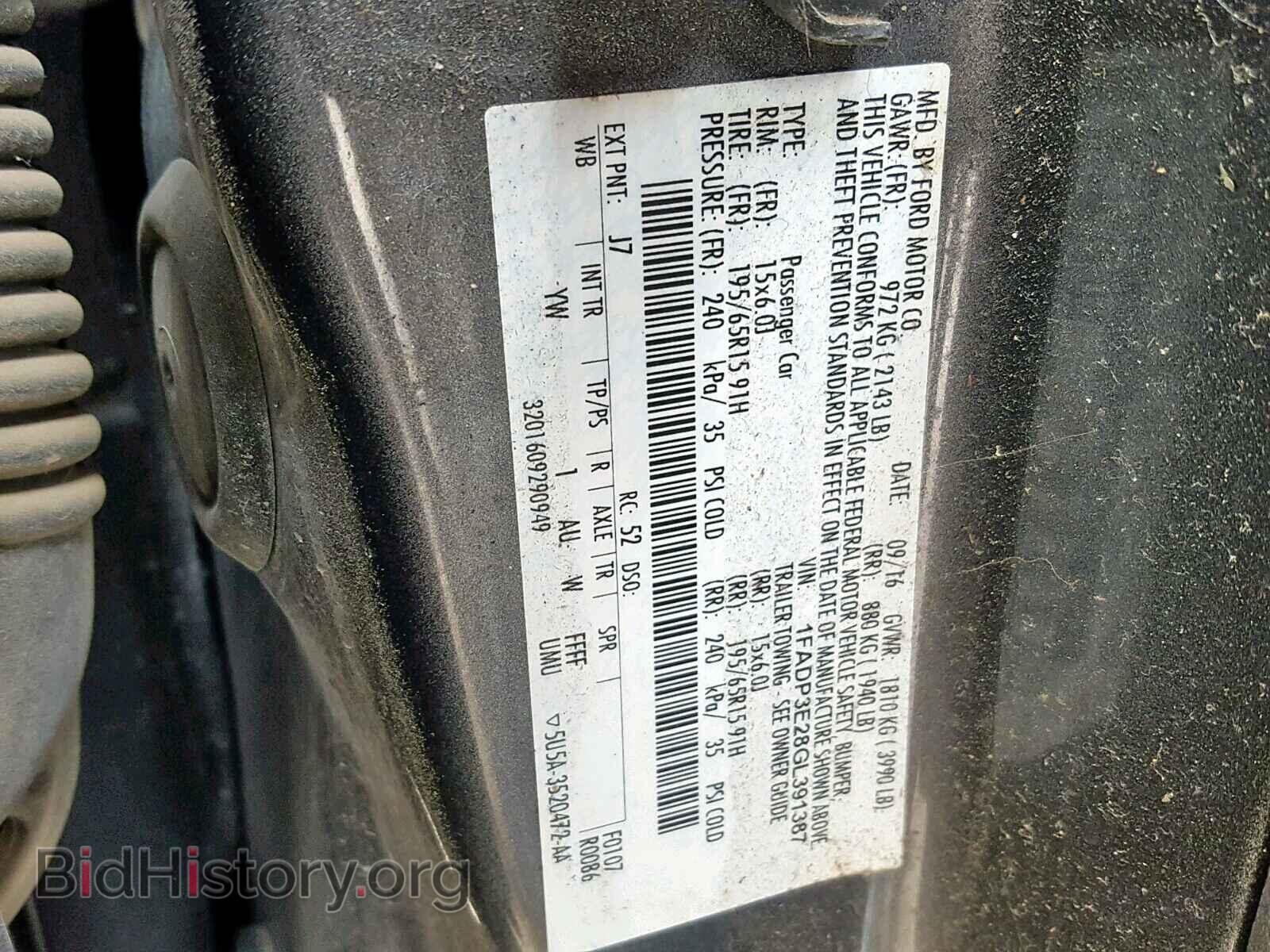 2016 FORD FOCUS - VIN: 1FADP3E28GL391387 - Фото 10