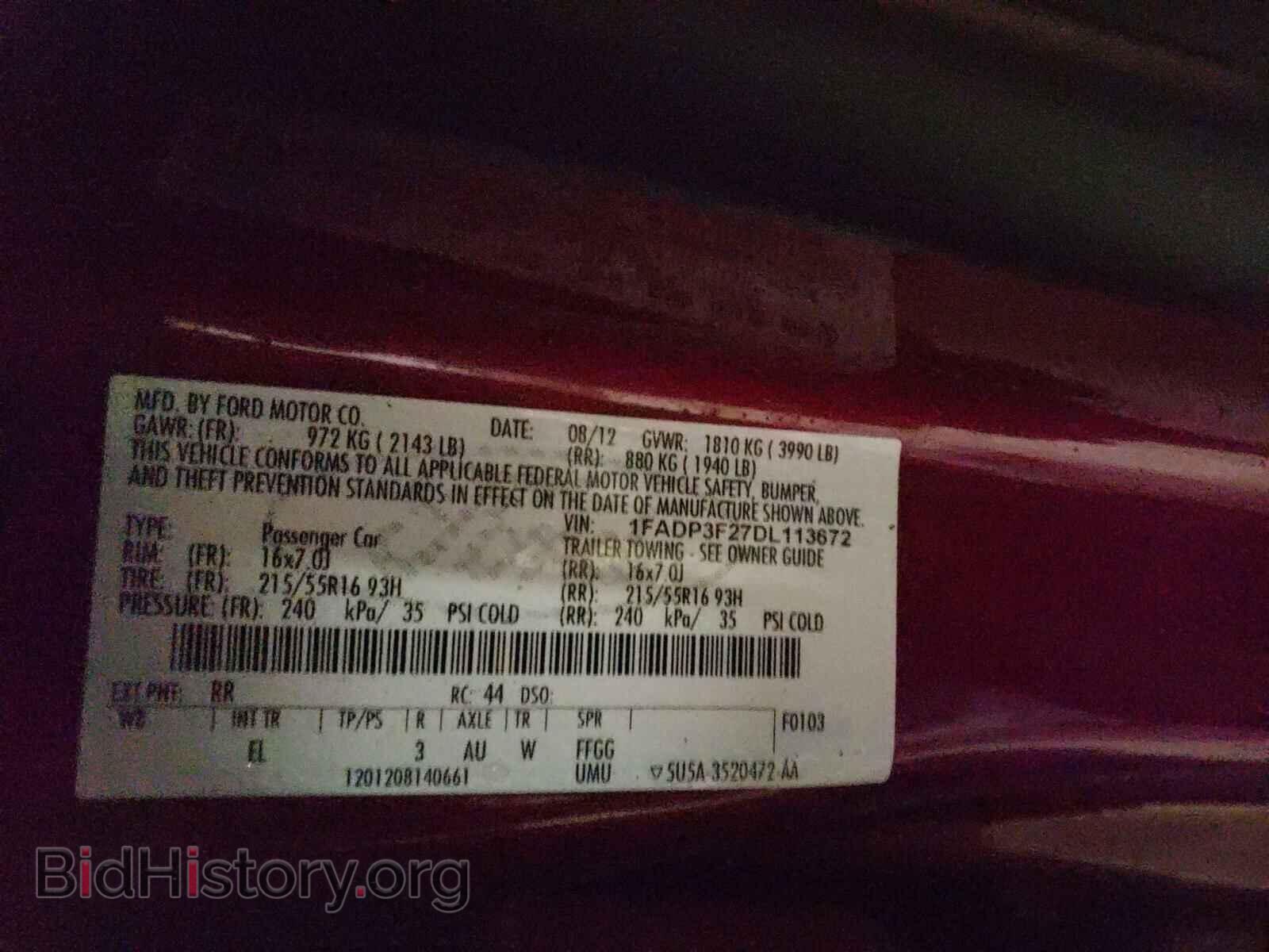 2013 FORD FOCUS - VIN: 1FADP3F27DL113672 - Photo 10