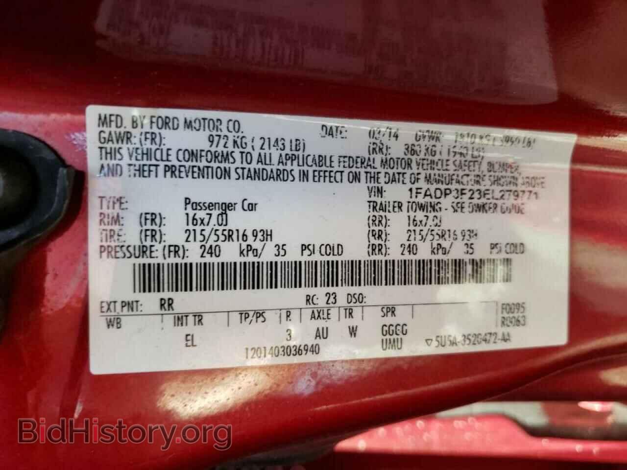 2014 FORD FOCUS - VIN: 1FADP3F23EL279771 - Photo 10