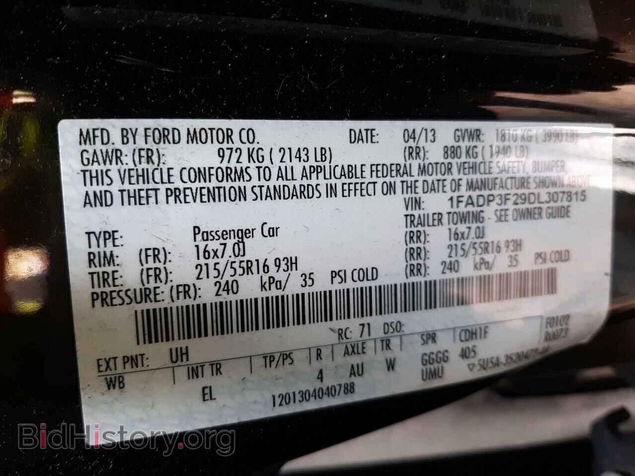 2013 FORD FOCUS - VIN: 1FADP3F29DL307815 - Photo 10