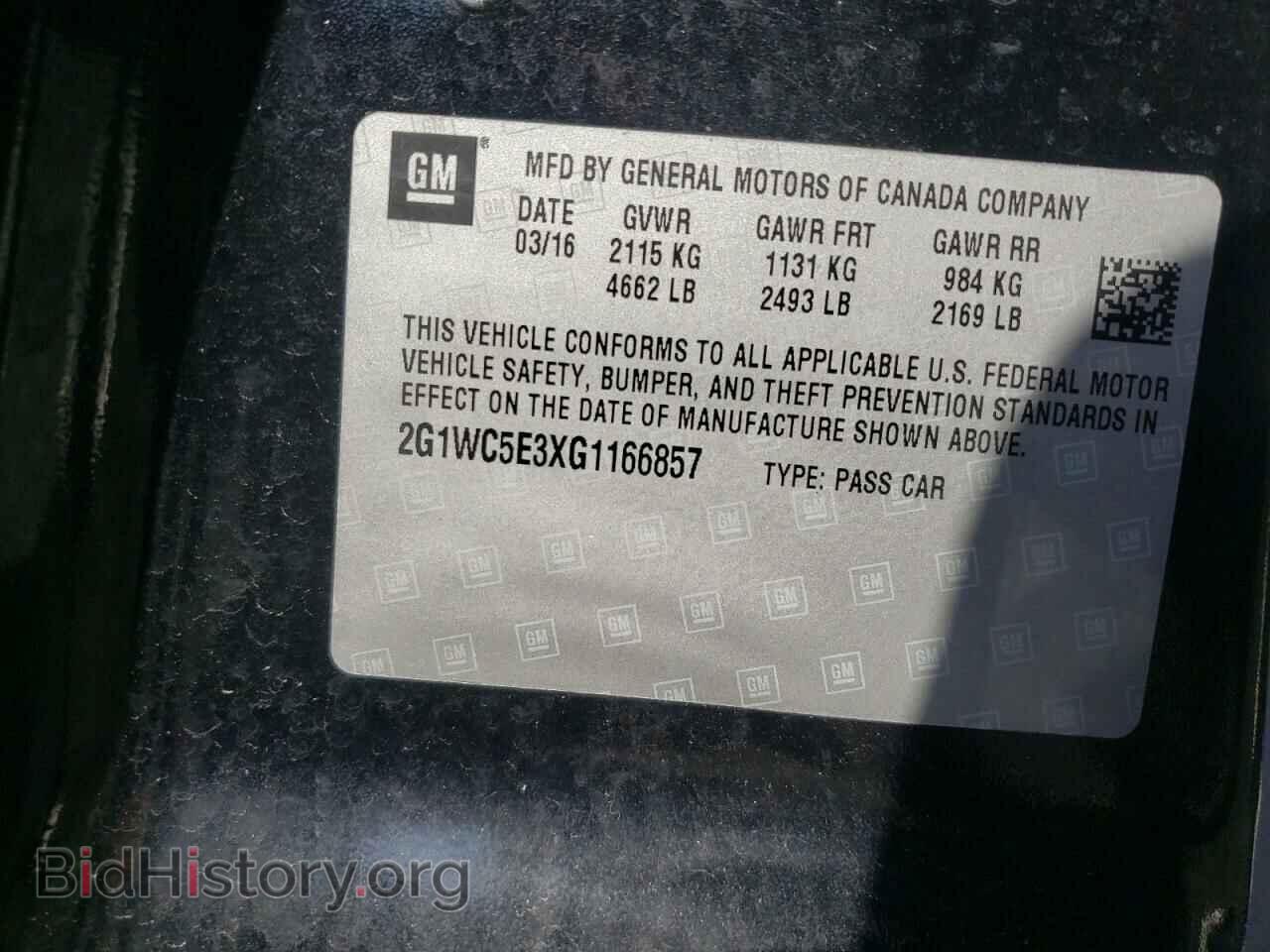 2016 CHEVROLET IMPALA - VIN: 2G1WC5E3XG1166857 - Фото 10