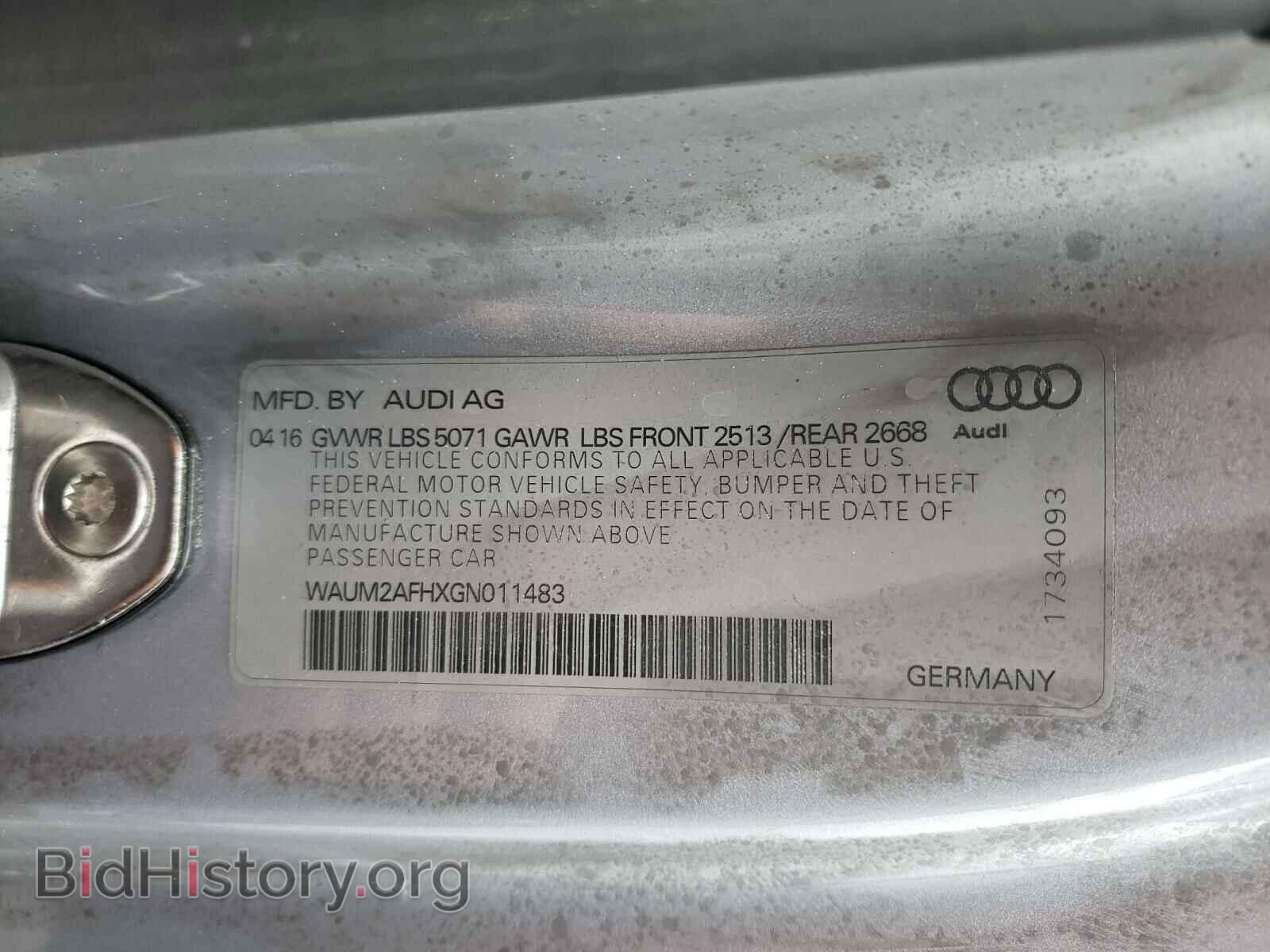 2016 AUDI A5 - VIN: WAUM2AFHXGN011483 - Фото 10