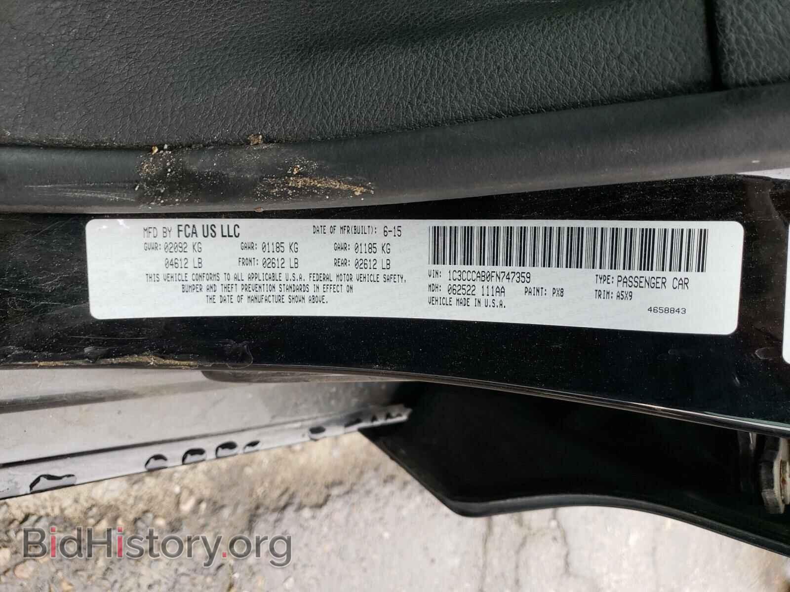 2015 CHRYSLER 200 - VIN: 1C3CCCAB0FN747359 - Фото 10