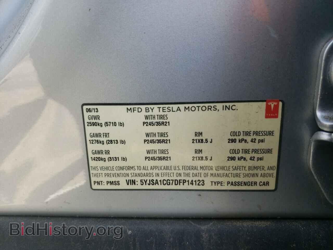 2013 TESLA MODEL S - VIN: 5YJSA1CG7DFP14123 - Photo 10